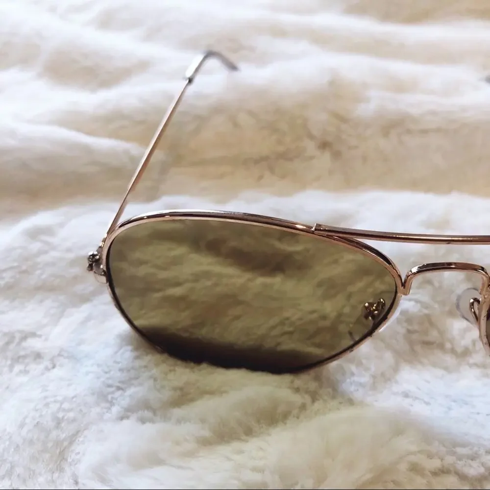 Georgia Light Brown Aviator Sunglasses